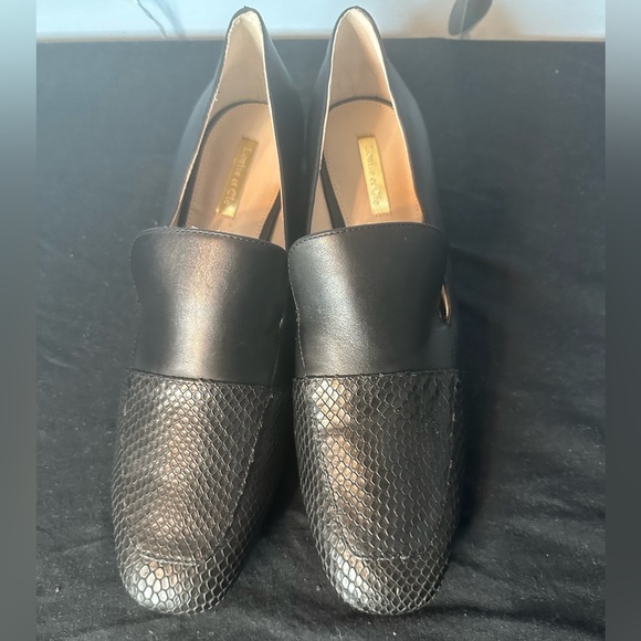 NWOB Louise et Cie Lo-Lavey Leather Block Heel Shoes - Picture 1 of 6